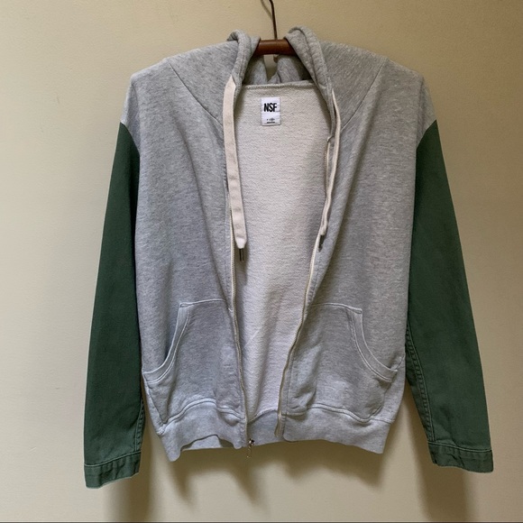 NSF~Gretchen Zip Up Hoodie in Heather Gray - Picture 12 of 14